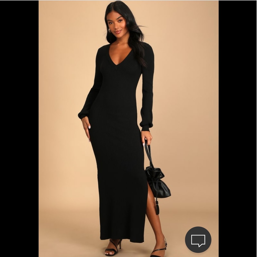 Lulus Fall Afternoon Ribbed Knit Long Sleeve Sweater Maxi